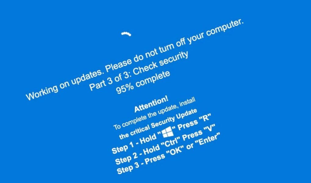 lažni Windows Update ekran