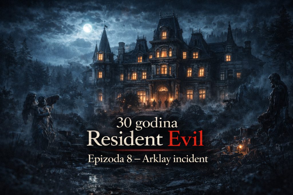 Arklay Incident 1998 – S.T.A.R.S. Alpha tim ulazi u Spencer vilu nakon napada Cerberus pasa tokom istrage Umbrella eksperimenata