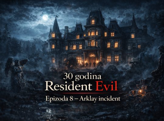 Arklay Incident 1998 – S.T.A.R.S. Alpha tim ulazi u Spencer vilu nakon napada Cerberus pasa tokom istrage Umbrella eksperimenata