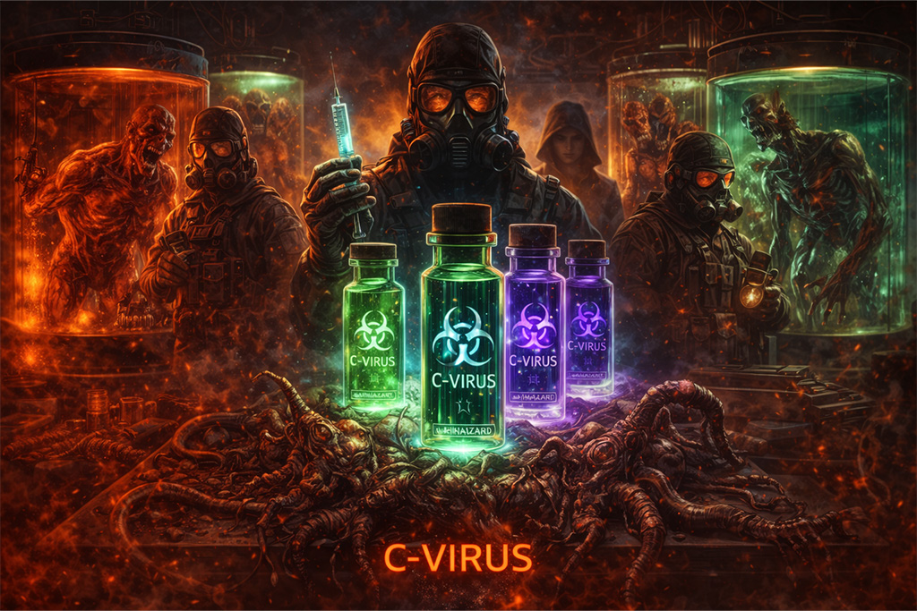 C-virus i eksperimenti koje sprovodi Neo Umbrella organizacija u Resident Evil timeline prikaz kroz mutacije, laboratorije i bioterorizam u Resident Evil timeline svetu