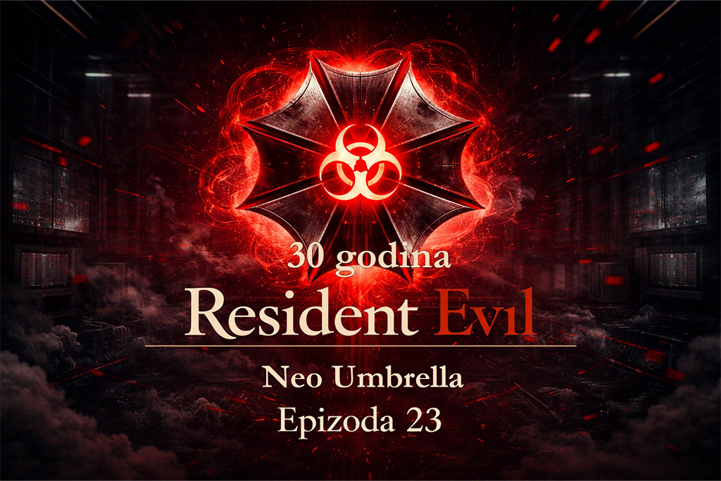 Resident Evil timeline RE6 pandemija prikazana kroz simbol Neo Umbrella organizacije i globalni bioterorizam u Resident Evil timeline svetu