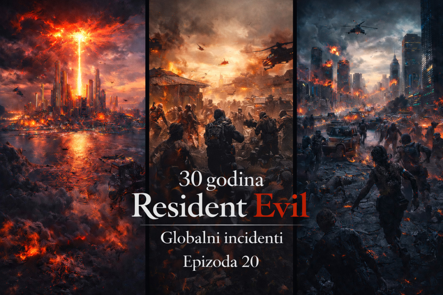Resident Evil timeline Globalni incidenti - prikaz velikih biohazard katastrofa u Terragrigii, Kijuju i Lanshiangu tokom globalnih epidemija u Resident Evil timeline Globalni incidenti događajima