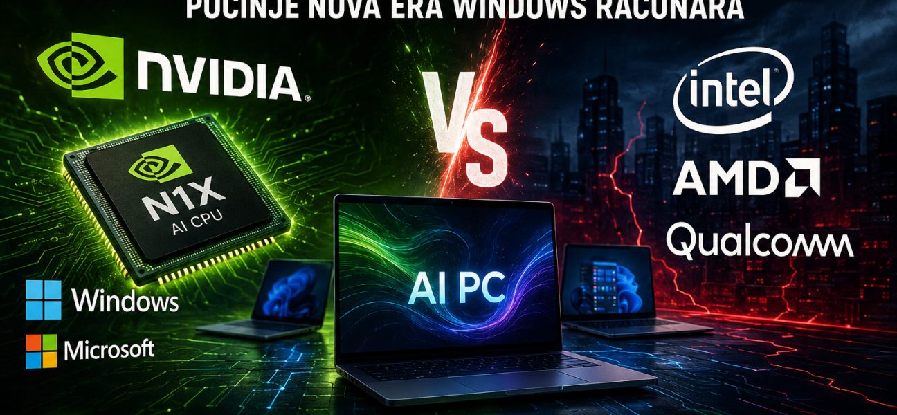 NVIDIA ulazi na tržište Windows procesora sa N1X AI čipom i uz Microsoft izaziva Intel, AMD i Qualcomm u novoj eri AI PC računara.