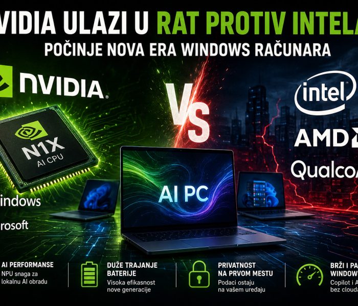 NVIDIA ulazi na tržište Windows procesora sa N1X AI čipom i uz Microsoft izaziva Intel, AMD i Qualcomm u novoj eri AI PC računara.