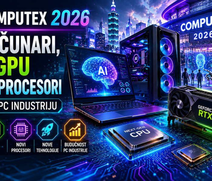 Computex 2026 sajam tehnologije prikazuje AI računare, RTX grafičke kartice i nove procesore koji donose velike promene u PC industriji.