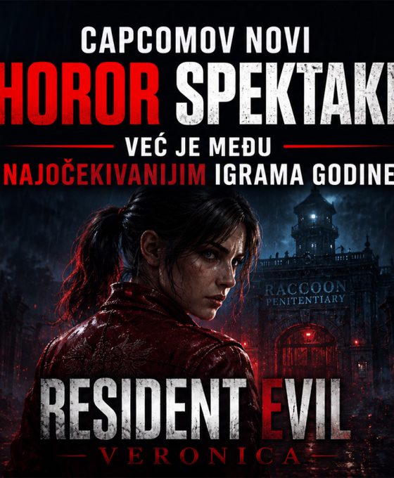 Resident Evil Veronica baner sa Claire Redfield ispred mračnog zatvora, uz naslov Capcomov novi horor spektakl već je među najočekivanijim igrama godine.