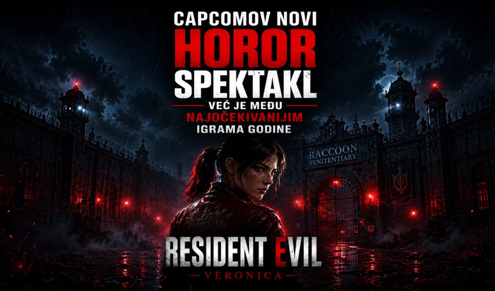 Resident Evil Veronica baner sa Claire Redfield ispred mračnog zatvora, uz naslov Capcomov novi horor spektakl već je među najočekivanijim igrama godine.