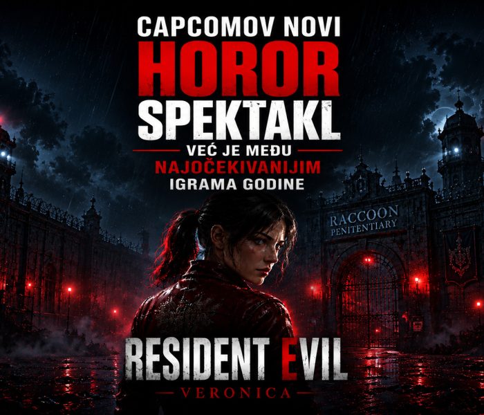 Resident Evil Veronica baner sa Claire Redfield ispred mračnog zatvora, uz naslov Capcomov novi horor spektakl već je među najočekivanijim igrama godine.