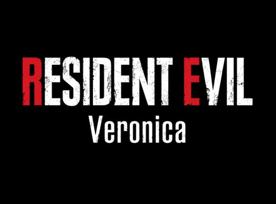 Resident Evil Veronica logo na crnoj pozadini sa prepoznatljivim crveno-belim natpisom iz najave remake igre.