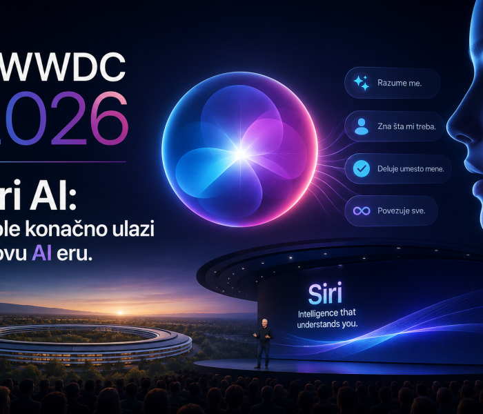WWDC 2026 konferencija predstavlja novu generaciju Siri AI asistenta sa naprednim mogućnostima veštačke inteligencije, personalizovanim odgovorima i dubljom integracijom u Apple ekosistem.